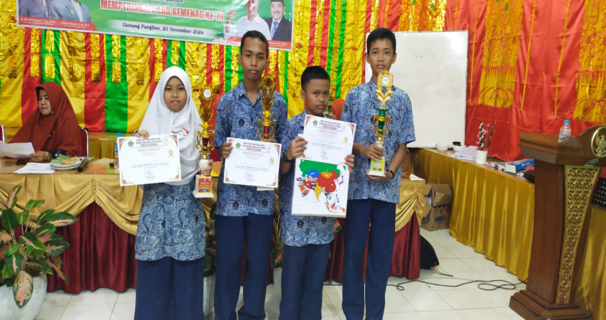 MTsN 5 Kota Padang Raih 3 Juara dalam Lomba MGMP IPS Tingkat MTs Se-Kota Padang