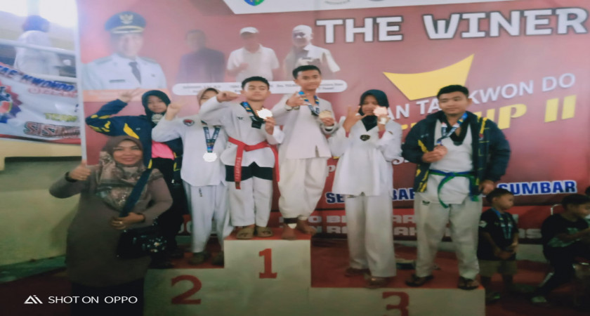 Siswa MTsN 5 Kota Padang Ukir Prestasi Pada Kejuaraan Taekwondo Bupati CUP II Kabupaten Pesisir Selatan 2022