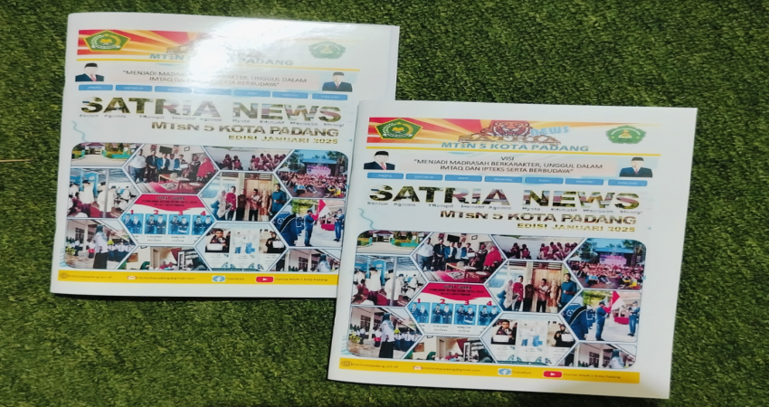 MTsN 5 Kota Padang Luncurkan Buletin Satria News dalam Versi Cetak dan Digital