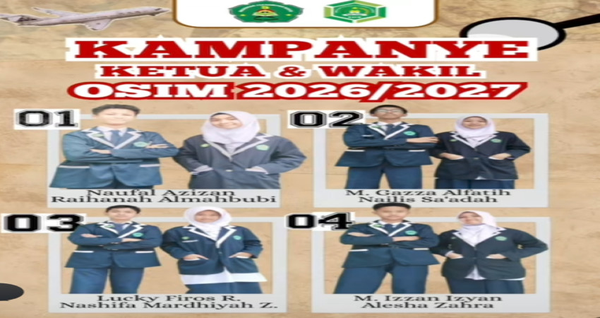 Empat Paslon Sampaikan Visi Misi dalam Kampanye OSIM MTsN 5 Kota Padang
