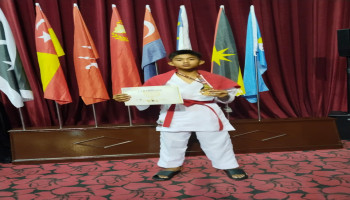 Dzahri Alhabsi Dermawan Bawa Pulang Medali Perunggu di Shukaido International Karate Open Championship 2024